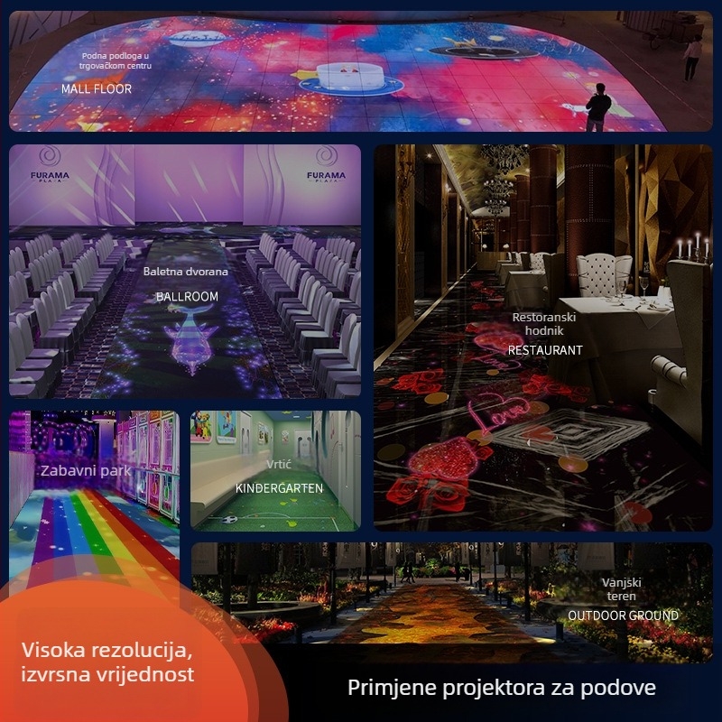 Podni interaktivni 3D holografski projektor – model zs-3777, 1080P, 3600 svjetla, 350W