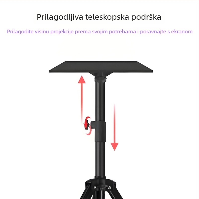 Univerzalni stalak za projektor, trokutasti podni stalak, teleskopski, sklopivi i pokretni