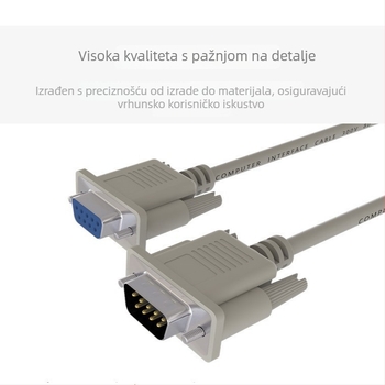 DB9 RS232 serijski kabel, 9-pin, muški–ženski, kabel za prijenos podataka