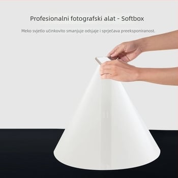 Panel difuzora za meku svjetlost za studijsku fotografiju – univerzalna difuzija za meku svjetlost, veličina 33×3.8×30 cm, težina 58 g, nosivost do 2 kg