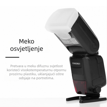 Diffuzor mekog svjetla za Canon 600EX-RT bljeskalicu, kompatibilan s Canon 600EX hot shoe, model 600EX-RT, težina 0.1 kg