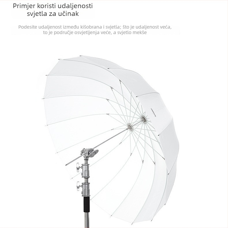 Fotografska parabolična mekana svjetlosna kišobran za studijske portrete, s reflektorom, parabolni dizajn, materijal Butterfly tkanina / metalni okvir, nosivost 2-5 kg, kompatibilan s bljeskalicama i filmskim osvjetljenjem