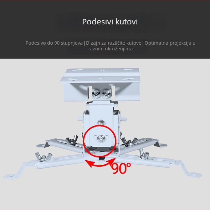 Stropni nosač projektora s četverokutnom cijevi – univerzalno za dom i ured – višefunkcijski podizni nosač