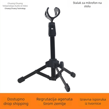 Shadow Fiber E09 Stalak za Mikrofon – Desktop Tripod za Bežične i Kondenzatorske Mikrofona, Sa Držačem za Telefon