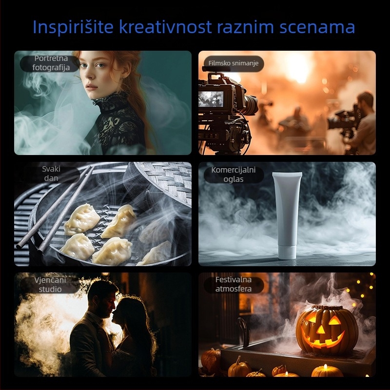 Taixun TELESIN C40 Prijenosna ručna mašina za maglu za film i TV, magla od suhog leda, plastično kućište, 276 g, maksimalno opterećenje 2 kg