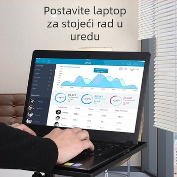 Podni nosač za prijenosno računalo i projektor, teleskopna metalna stativa s podešavanjem visine, model JYX001, težina 2,7 kg, univerzalna kompatibilnost