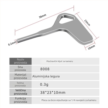 Držač za kameru Xinwenxuan 8008, aluminijska legura, nosivost do 2 kg