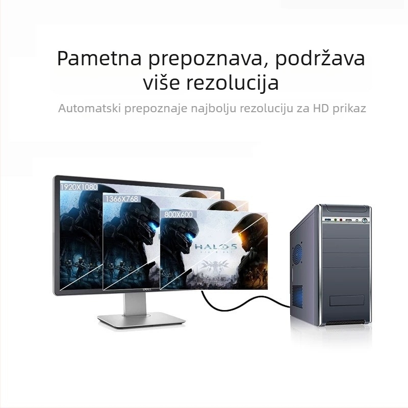 VGA kabel duljine 1,5 m za prijenosno računalo, monitor i projektor