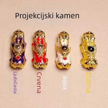 Pixiu privjesak od projekcijskog kamena, svijetle nano-gravirane emajl boje, 12 znakova zodijaka, 8 zaštitnih božanstava, privjesak za turističke atrakcije, cinkova legura