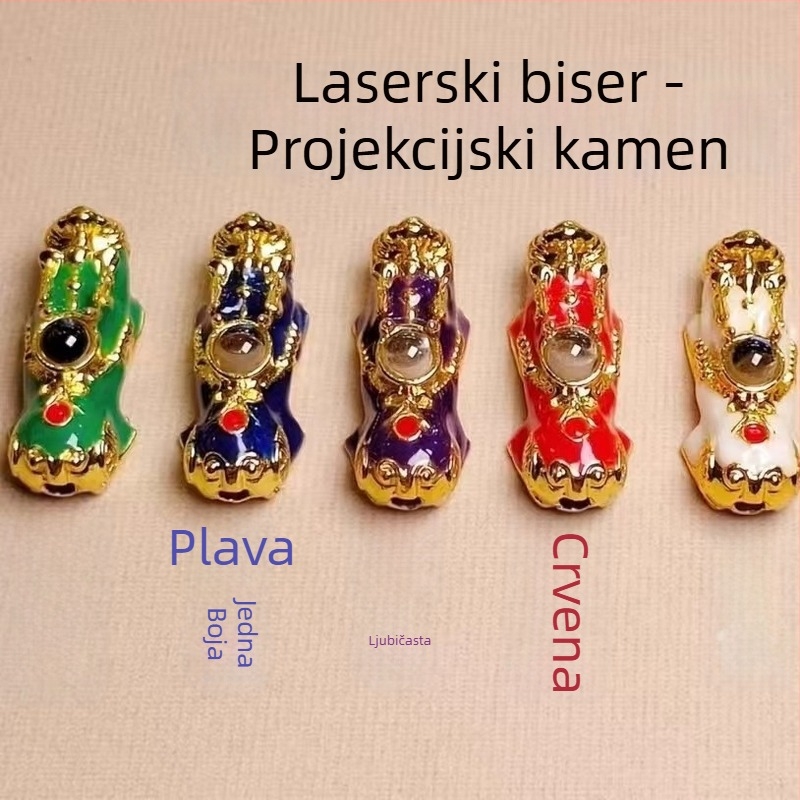 Pixiu privjesak od projekcijskog kamena, svijetle nano-gravirane emajl boje, 12 znakova zodijaka, 8 zaštitnih božanstava, privjesak za turističke atrakcije, cinkova legura