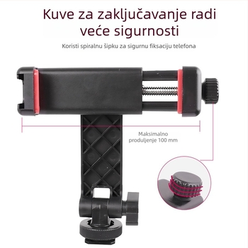 Klip za mobitel s rotirajućim višestrukim kutem, nosač na hladnu obuza DSLR, horizontalno i vertikalno prijenos uživo