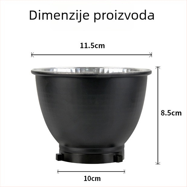Dodatna oprema za osvjetljenje: abažur za Baorong bajonet LED lampu s COB reflektorom, metalni, mini reflektor