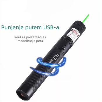 Lanterna s laserom s USB punjenjem (50W, 5800mAh baterija, 360° rotacija, domet preko 500 m)
