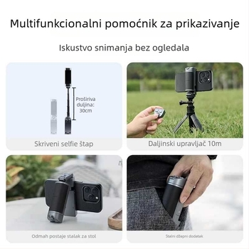 Telesin tripod – Višenamjenski pomoćnik za snimanje za mobitel, ABS konstrukcija, maksimalna nosivost 2-5 kg