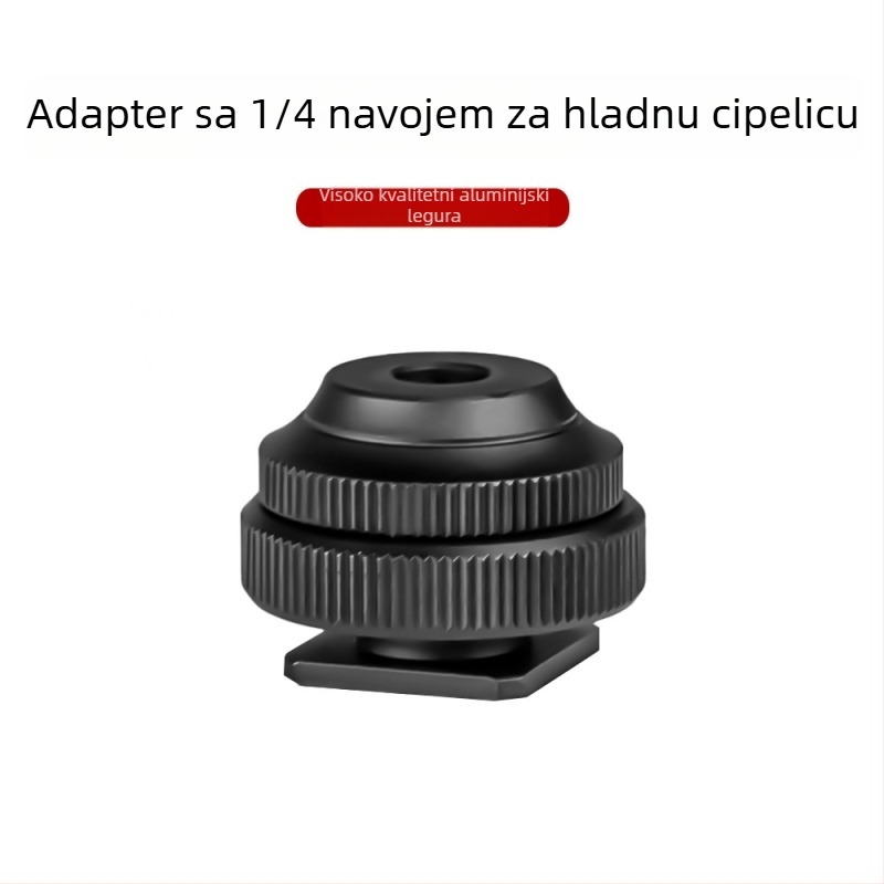 1/4-inčni adapter hladne cipele za kamere — aluminijska legura, nosivost do 2 kg, težina 20 g