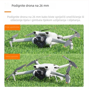 Brdrc Sklopive podizne noge za DJI Mini 3 Pro – ABS zaštitna nosač za stativ, model Ewb9647