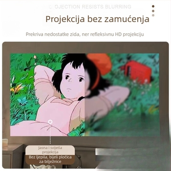 Samoljepljiva projekcijska tapeta za kućni projektor, zidna površina pogodna za bijelu ploču