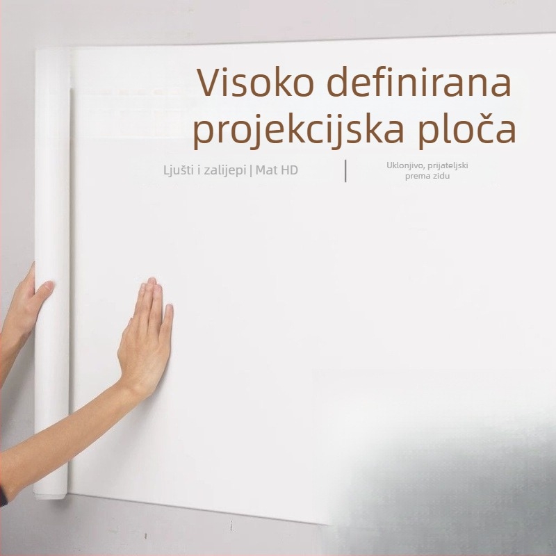 Samoljepljiva projekcijska tapeta za kućni projektor, zidna površina pogodna za bijelu ploču