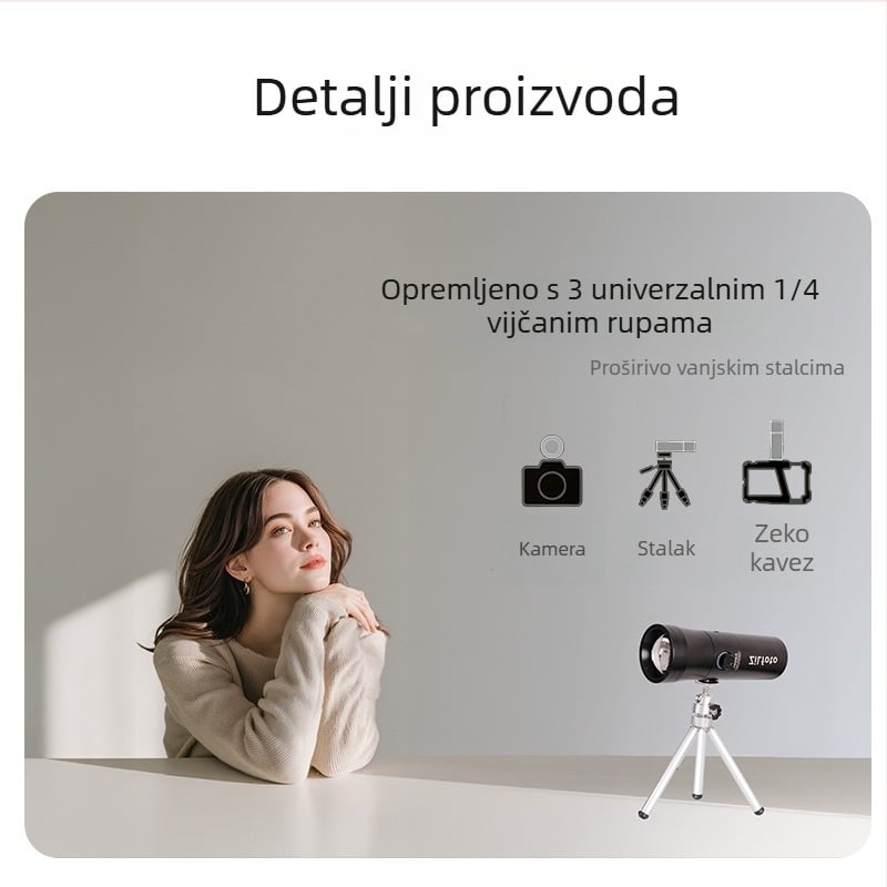 Studijsko svjetlo - lampa za slikanje s četiri boje, kućište od aluminijske legure, nosivost do 2 kg, težina 700 g