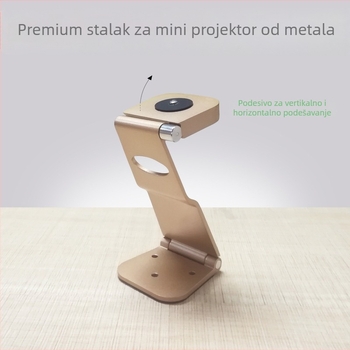 Držač za mini DLP projektor — potpuno metalni, sklopivi i prijenosni, zidni ili stolni nosač, uz torbu za projekciju