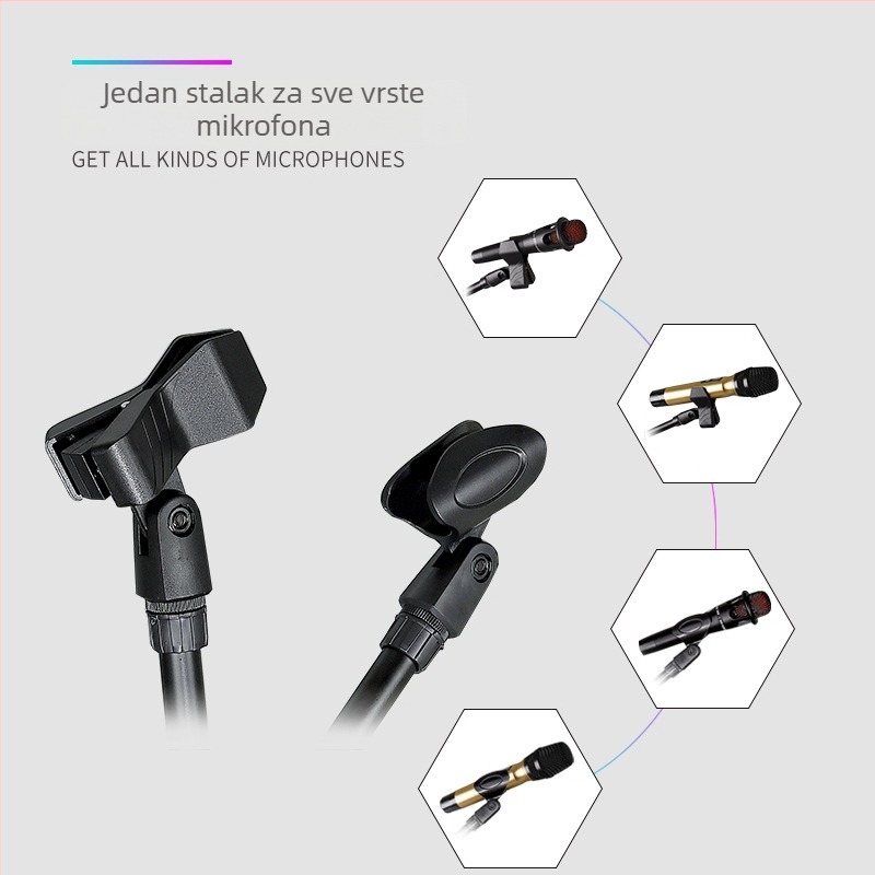 YAFLT YR-103 Držač projektora za livestream, teleskopski tripod, karaoke mikrofon, stoni zvučnik, prijenosni audio dodatak