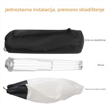 Soflight rasvjeta s aluminijskim legurom i ojačanim najlonom; kompatibilno s Baorong kopčom za prijenos uživo; nosivost do 6-10 kg; težina 0,8 kg