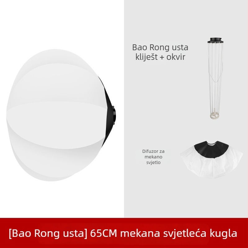 Soflight rasvjeta s aluminijskim legurom i ojačanim najlonom; kompatibilno s Baorong kopčom za prijenos uživo; nosivost do 6-10 kg; težina 0,8 kg