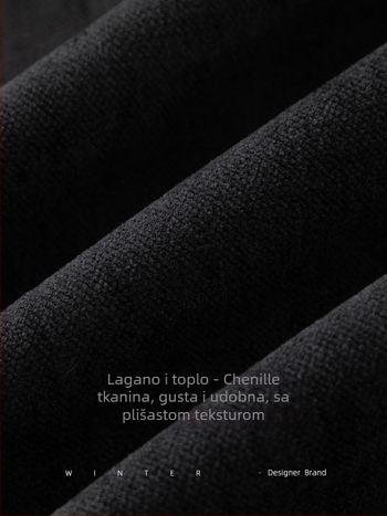Xinge ženska pletena suknja od chenilla, A-linija, srednja duljina, jednobojna, jesen-zima 2024, udjel elastana ispod 30%