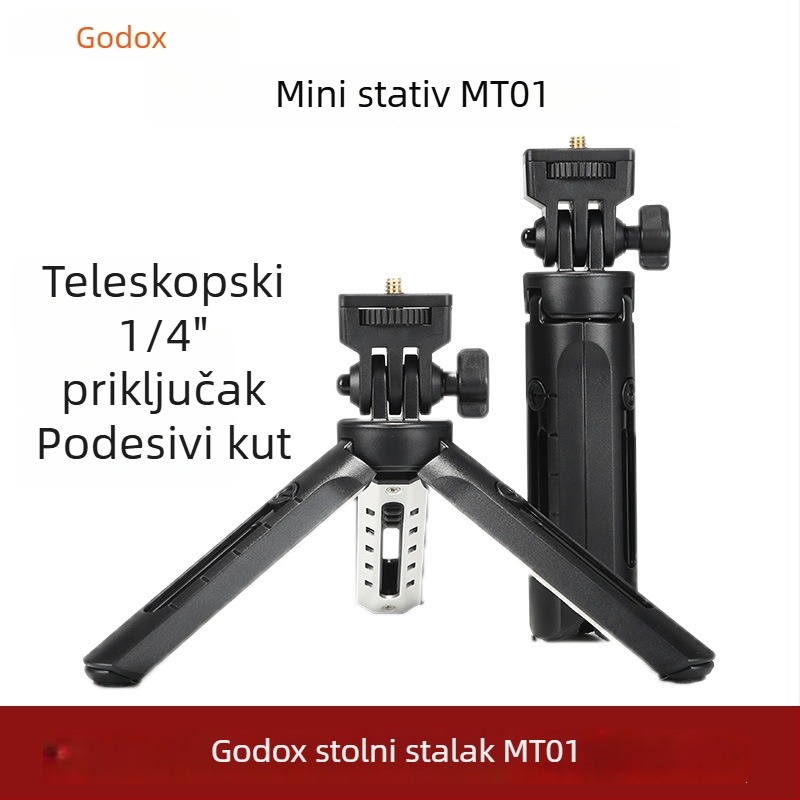God Cow MT01 Mini stativ s LED svjetlom za DSLR i mirrorless kamere, od ugljičnih vlakana