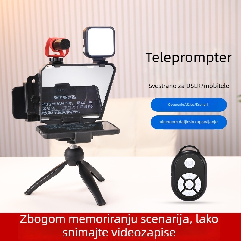 Kamerni teleprompter — prenosni za intervjue i snimanje na lokaciji, aluminijska legura
