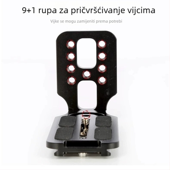 L-oblik vertikalna brza ploča za DJI Ronin RSC2/RS2 i Zhiyun Weebill – aluminijska legura, 200 g, nosivost 6–10 kg