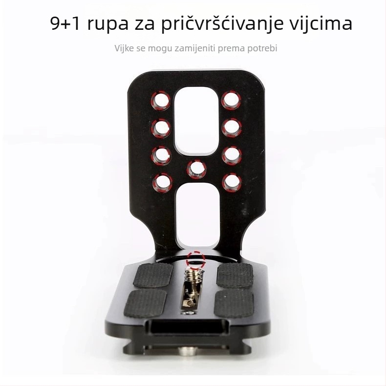 L-oblik vertikalna brza ploča za DJI Ronin RSC2/RS2 i Zhiyun Weebill – aluminijska legura, 200 g, nosivost 6–10 kg