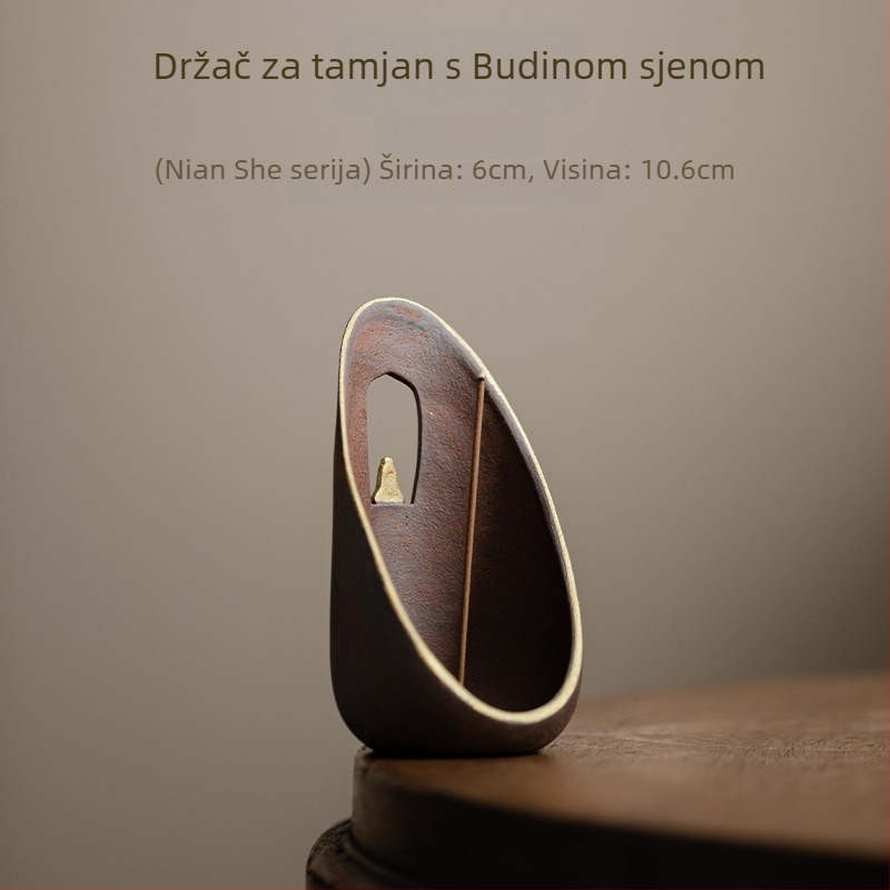 Keramički plamenik za tamjan do unutarnje upotrebe, držač tamjana, dodaci Gongfu ceremoniji čaja, aromaterapijski plamenik, kineski stil