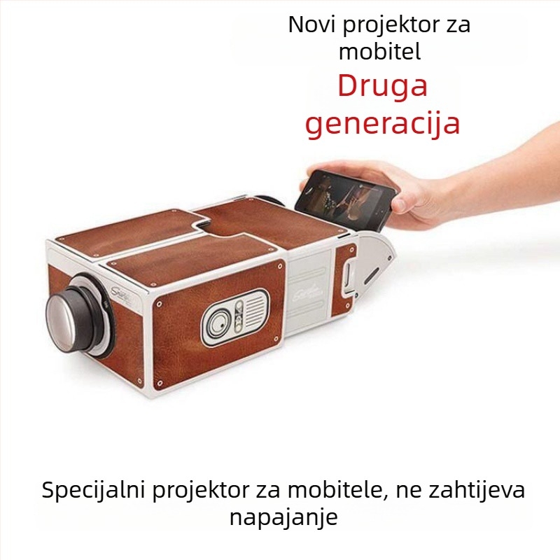 Mini projektor za studentski dom i kućnu uporabu, HD kvalitete, projekcija na zid, potpuno automatski