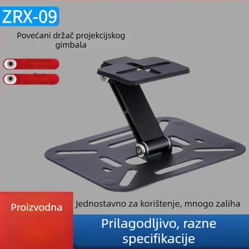 Nosač za projektor s metalnom pan/tilt glavom, sklopiv, 180° rotacija, tri u jedno: stolni, zidni i za ugradnju na strop
