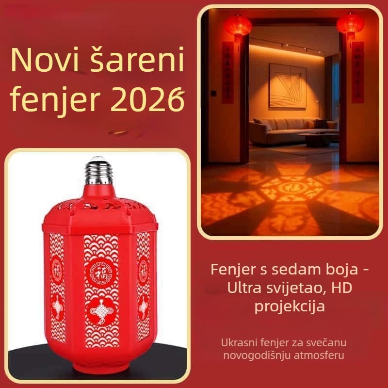 Viseće svjetlo – Seven-Color Blessing Lantern, E27, 220V, IP43