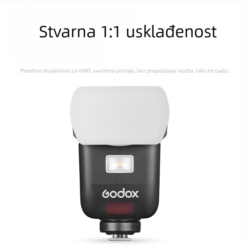 Soft light difuzor za V480 fotoaparat, prijenosni softbox dodatak, kompatibilan s V480 on-camera flash, uključuje 1 softbox, težina oko 0,1 kg