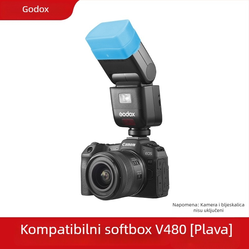 Soft light difuzor za V480 fotoaparat, prijenosni softbox dodatak, kompatibilan s V480 on-camera flash, uključuje 1 softbox, težina oko 0,1 kg