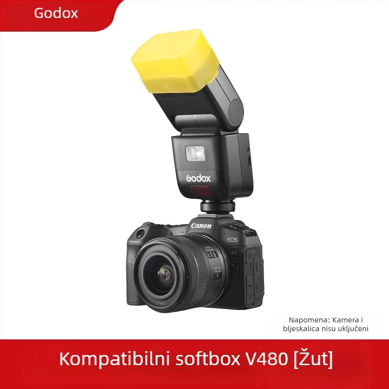 Soft light difuzor za V480 fotoaparat, prijenosni softbox dodatak, kompatibilan s V480 on-camera flash, uključuje 1 softbox, težina oko 0,1 kg