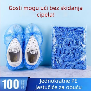 Jednokratne navlake za cipele od plastike, debeli za unutarnju upotrebu, vodootporne, otporne na habanje, protuklizne.