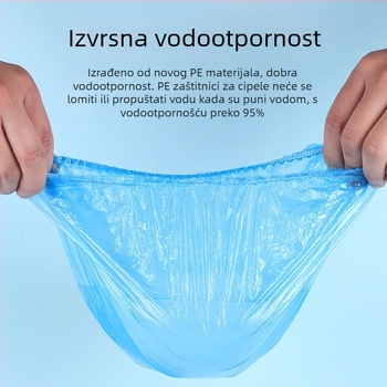 Jednokratne navlake za cipele od plastike, debeli za unutarnju upotrebu, vodootporne, otporne na habanje, protuklizne.