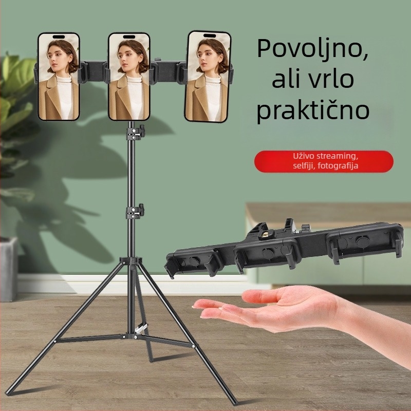 Univerzalna glava stativa za pametne telefone, ABS tijelo, nosivost 2–5 kg, težina 124,5 g