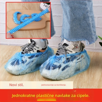 Jednokratne navlake za cipele za unutarnju upotrebu, vodootporne i otporne na prašinu, debeli plastični navlaci za stopala, univerzalna veličina