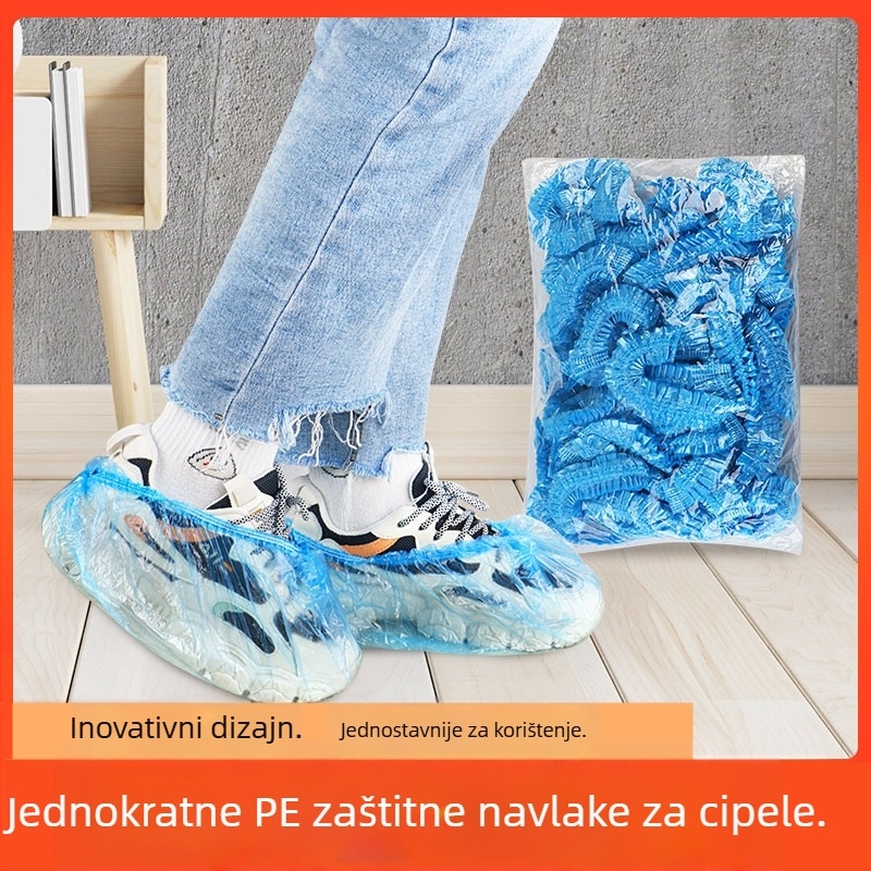 Jednokratne navlake za cipele za unutarnju upotrebu, vodootporne i otporne na prašinu, debeli plastični navlaci za stopala, univerzalna veličina