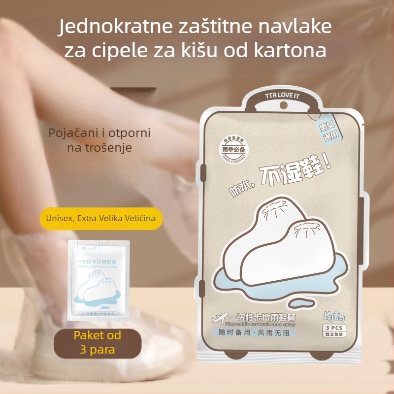 Jednokratne navlake za cipele u kiši, PE materijal, vodootporne, biodegradibilne (0,2 mm debljina)