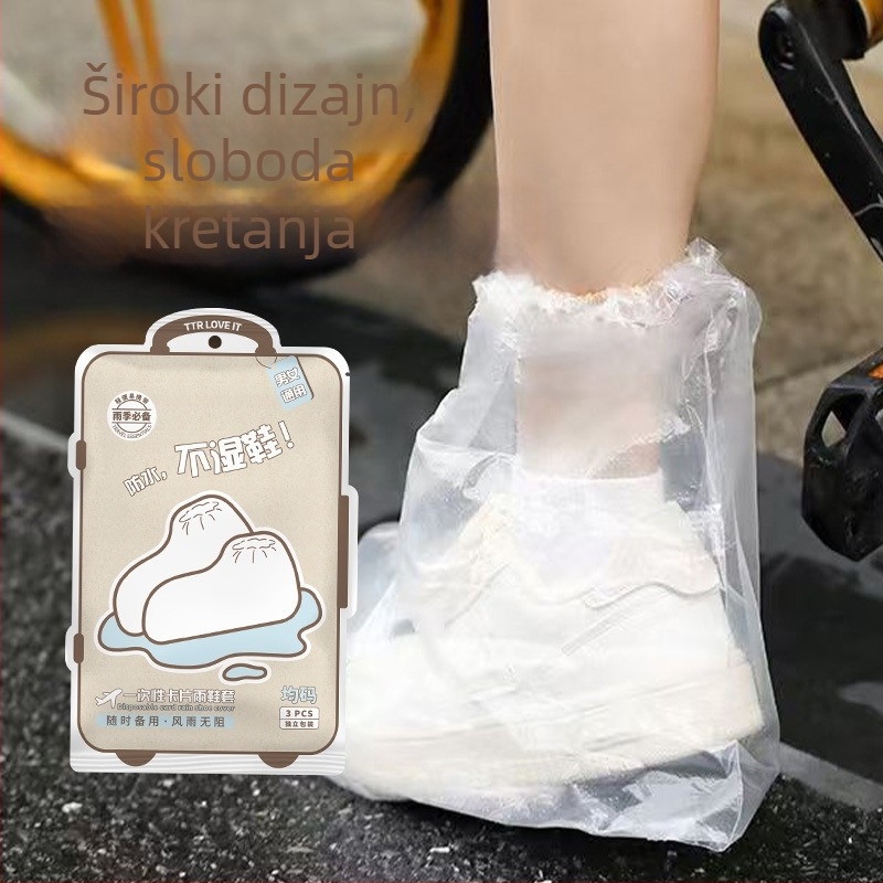 Jednokratne navlake za cipele u kiši, PE materijal, vodootporne, biodegradibilne (0,2 mm debljina)