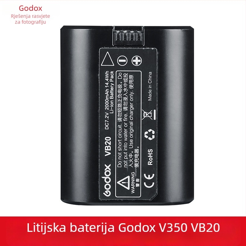 Godox V350 Aksesoar za kameru bljeskalice, VB20 litijska baterija, UC20 punjač, USB difuzor, prijenosni dodatak
