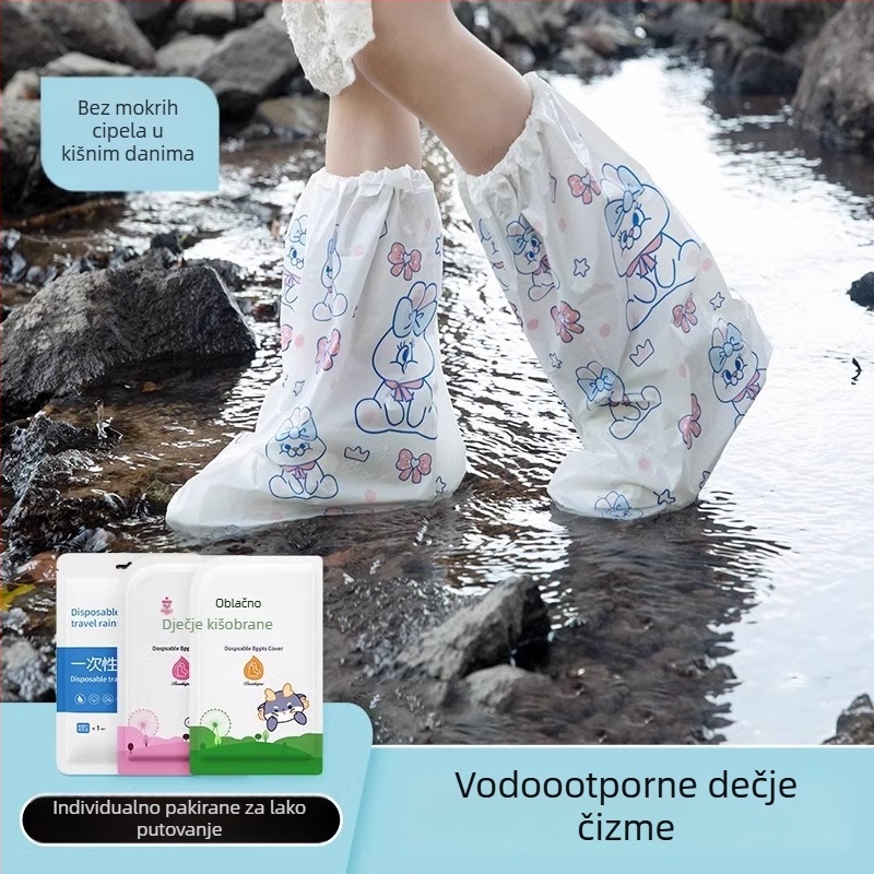 Jednokratne zaštitne navlake za cipele za djecu, vodootporne, protuklizne, plastične