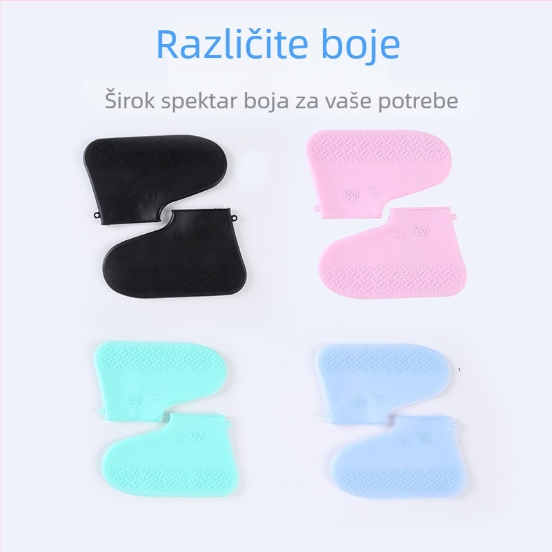 Silikonske navlake za cipele, protuklizne, vodootporne i otporne na mrlje; universalne za muškarce, žene i djecu; debeli, prijenosni dizajn.