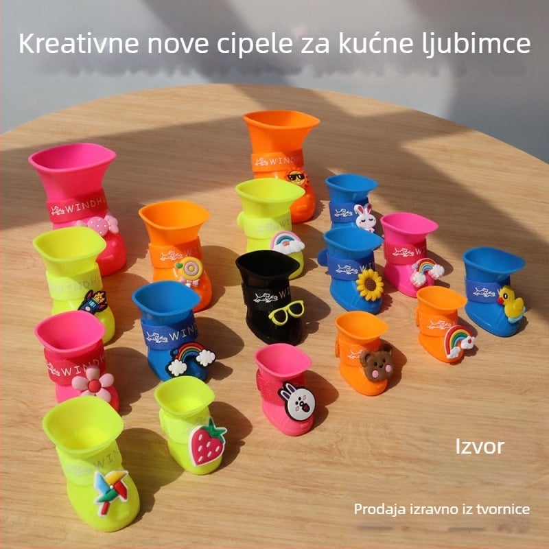 Silikonske kišne cipele za pse – vodootporne, protuklizne, otporne na habanje, mekana potplata